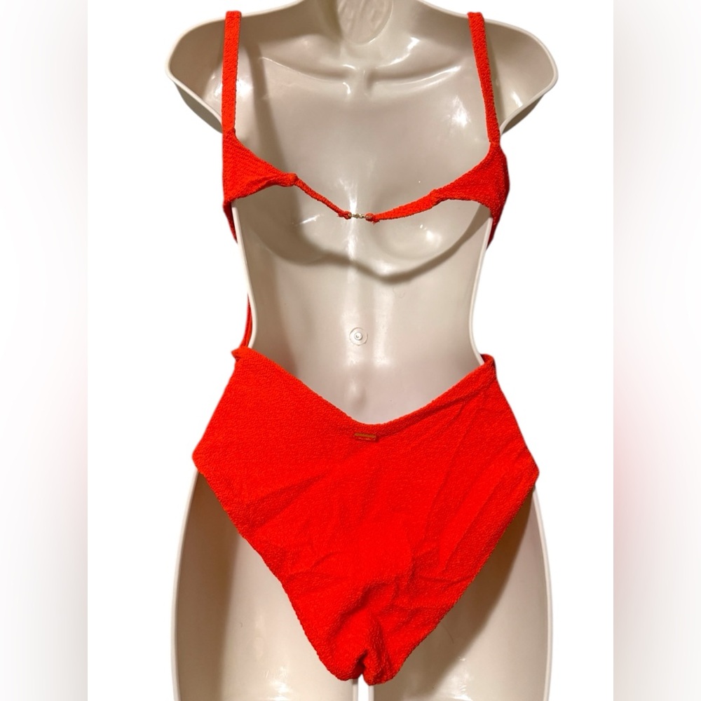 NWT Aquari Mirage One Piece Swimsuit in Tangerine Medium - Picture 3 of 7